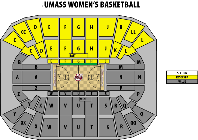 Mullins Center Seating Chart Basketball
